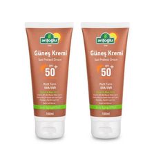 Arifoğlu 2x100 ml 50+ Organik Aloe Veralı Anti Aging Güneş Kremi