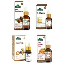 Arifoğlu Saç Bakım Seti: 10 ml Argan Yağı + 50 ml Tatlı Badem Yağı + 50 ml Çam Terebentin + 10 ml E Vitamini