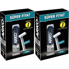 Arko Men 10 Adet Tekli Tıraş Bıçağı + 2'li Set Pro 200 ml Force Tıraş Köpüğü