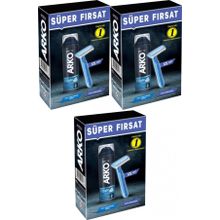 Arko Men Banyo 5 Adet Tıraş Bıçağı + 3'lü Set Pro 200 ml Cool Tıraş Köpüğü