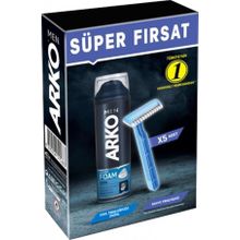 Arko Men Banyo 5 Adet Tıraş Bıçağı + Pro 200 ml Cool Tıraş Köpüğü
