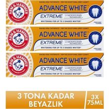 Arm & Hammer Advance White 3 Tona Kadar 3x75 ml Beyazlatıcı Diş Macunu