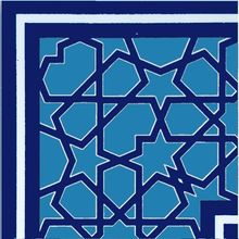Armada Çini 10x10 cm KSK-72 Türkmen Yıldızı Çini Karo Seramik Desenli Bordür Köşesi