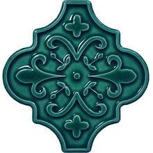 Armada Çini 12x12 Ottoman Çiçekli Arabesk Yeşil Çini Seramik Karo