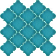 Armada Çini 12x12 Ottoman Düz Arabesk Turkuaz Çini Karo Seramik