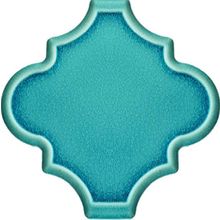 Armada Çini 12x12 Ottoman Rölyefli Arabesk Turkuaz Çini Seramik Karo