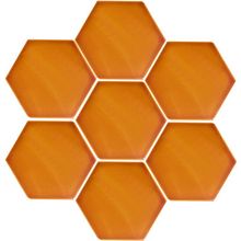 Armada Çini 15x17 cm Düz Karamel Altıgen Çini Seramik Karo