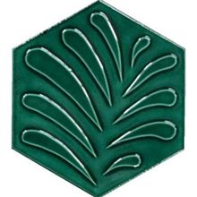 Armada Çini 15x17 cm Yaprak Yeşil Altıgen Seramik