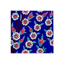 Armada Çini 20x20 cm AC 60 Kütahya Cami Çinisi İznik Desenli Çiçek Seramik Çini Karo
