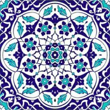 Armada Çini 20x20 cm AC 92 Kütahya Cami Çinisi Osmanlı Desenli Seramik Çini Karo