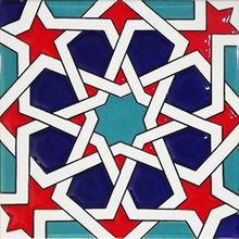 Armada Çini 20X20 cm SP 88 Kütahya Cami Çinisi Selçuklu Desenli Seramik Çini Karo