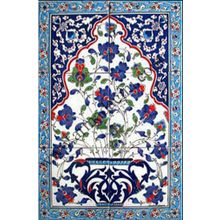 Armada Çini 40X60 cm ED 515 Mavi Saksılı Eldekoru Çini Pano