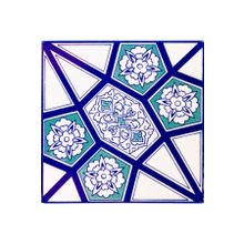 Armada Çini AC 3 A 20x20 cm Geometrik Mavi Beyaz Desen Çini Karo