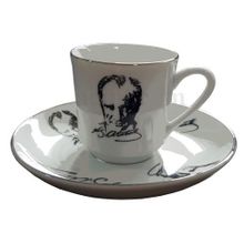 Armada Çini Ar 671 Atatürk Altın Yaldızlı 6'lı Porselen Fincan Takımı