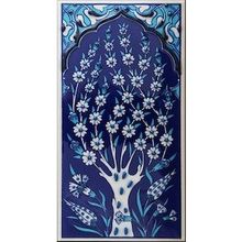 Armada Çini ED 204 10x20 cm Kobalt Hayat Ağacı Eldekoru Çini Karo