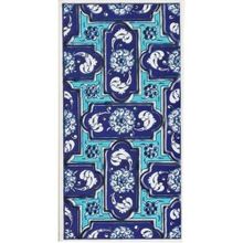Armada Çini ED 220 10x20 cm Mavi Geometrik Eldekoru Çini Karo