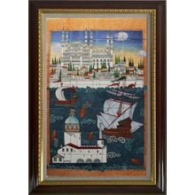 Armada Çini ED683 İstanbul Sahnesi 80x140 cm Çini Pano