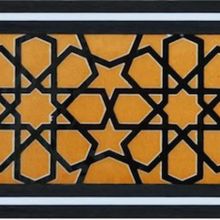 Armada Çini KS-72 10x20 cm Sarı Türkmen Yıldızı Çini Karo Bordür