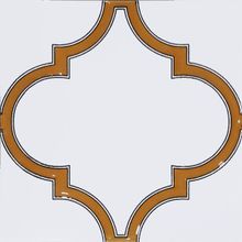 Armada Çini SP 103 20x20 cm Arabesk Sarı Beyaz Desenli Kütahya Çini