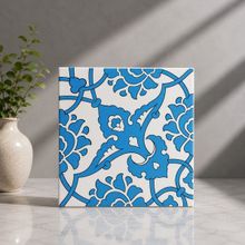 Armada Çini Sp 83 Mavi Beyaz İznik Rumi 20x20 cm Çini Karo