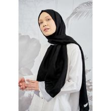 Armanda Dama Siyah Gri Monogram Şal