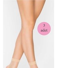 Armin Loretta 3 Adet Fit 15 Soket İnce Açık Ten Parlak Kısa Çorap