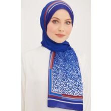 Armine 5368-07 Mavi Karışık Desen Şal
