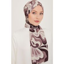Armine 6348-2-23 Mürdüm Beyaz Şal