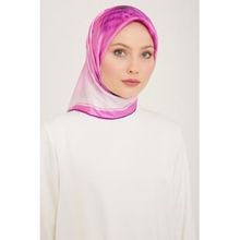 Armine 9100-04 Eflatun Çiçek Desen Tivil İpek Eşarp