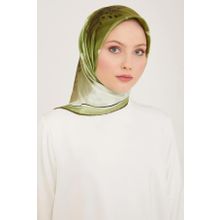 Armine 9100-05 Yeşil Çiçek Desen Sura İpek Eşarp