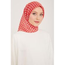Armine 9109-83 Açık Kırmızı Bal Peteği Desen Sura İpek Eşarp