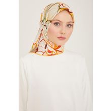 Armine 9110-31 Taş Çiçek Desen Tivil İpek Eşarp