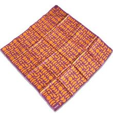 Armine 9174-36 Mor Turuncu Geometrik Desen Tivil İpek Eşarp