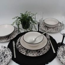 Arna Porselen Snake 8 Parça Siyah Yemek Takımı
