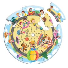 Arnas Toys 5166 Funny World Eğitici Dünya Puzzle 24 Parça Karton Puzzle