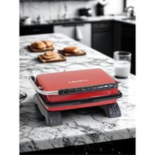 Arnell Tost Makinası Granit Yüzey ile Sağlıklı Pişirim | 1800 W Yapışmaz Granit tost makinesi - Kırmızı