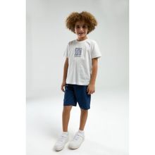 Arnetta 3304 Erkek Çocuk Beyaz Kısa Kollu Şortlu Bermuda Pijama Takım