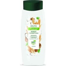 Aroma Natural 400 ml %95 Bitkisel Buğday Hindistan Cevizi Sütü Yıpranmış Saçlar İçin Şampuan