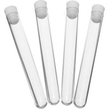 Aropi 16x100 mm 100 Adet Dibi Yuvarlak Şeffaf Kapaklı Plastik Deney Tüpü