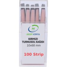Aropi Kırmızı 100 Test Stripi 10x68 mm Turnusol Kağıdı