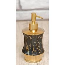 Arow Siyah - Gold Flora Mermer Görünümlü Porselen Sivi Sabunluk