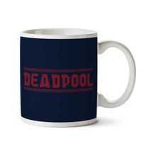 Art Hediye 01 Christmas Knit Deadpool Red İki Tarafı Baskılı Kupa Bardak