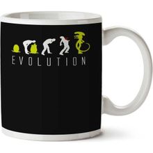 Art Hediye 01 Evolution Of Alien Funny Iki Tarafı Baskılı Kupa Bardak