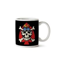 Art Hediye 01 Fire Fist Aces Jolly Roger One Piece Iki Tarafı Baskılı Kupa Bardak