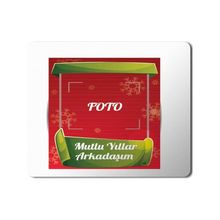 Art Hediye 2024 Mutlu Yıllar Arkadaşım Foto 23x19 cm Mouse Pad