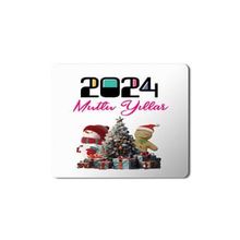 Art Hediye 2024 Mutlu Yıllar Çam Ağacı Süsler 23x19 cm Mouse Pad