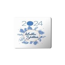 Art Hediye 2024 Mutlu Yıllar Kar Taneleri 23x19 cm Mouse Pad