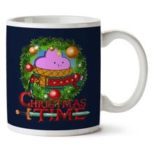 Art Hediye Adventure Christmas Time Wreath Lumpy Space Princess Cartoon Network Iki Tarafı Baskılı Kupa Bardak