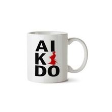Art Hediye Aikido Tasarım Yazı İki Tarafı Baskılı Kupa Bardak