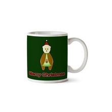 Art Hediye Avocado Bear Merry Christmas İki Tarafı Baskılı Kupa Bardak